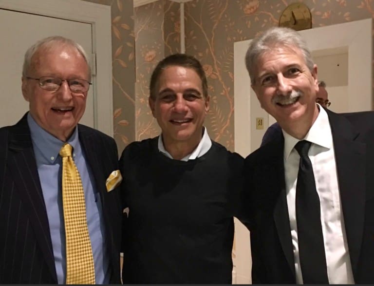Actor Tony Danza center with Kenny on left and John Oddo on right